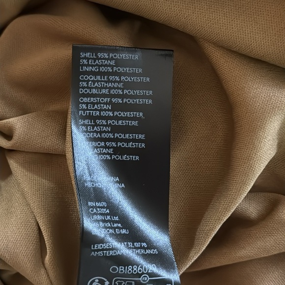 BHLDN Hayden Strapless Stretch Crepe Midi Dress Tan - Picture 7 of 11